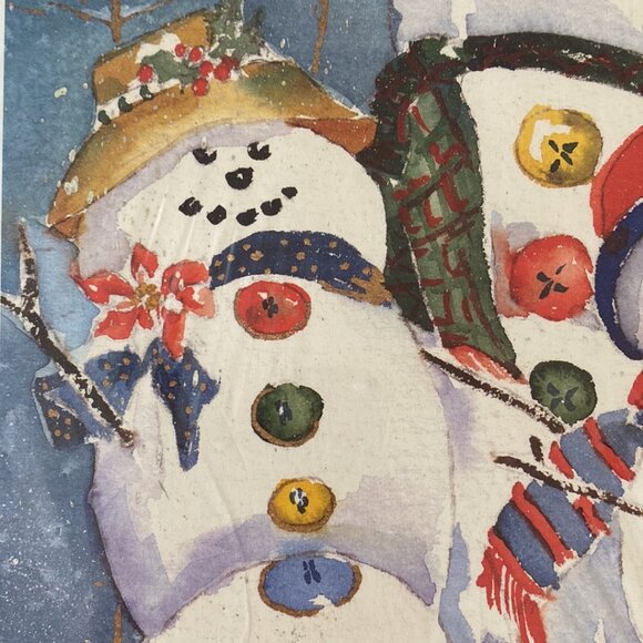 Vintage Winter Welcome by artist Judy Bolton Jarrett 1996, print 24/250, signed - Picture 10 of 16